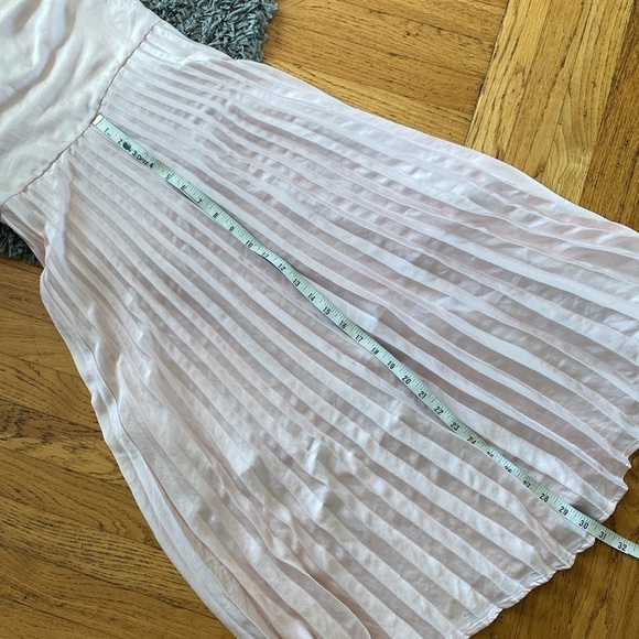 Rachel Roy Soft Pink Satin Accordion-Pleated Cami Midi Dress Size XS - Picture 10 of 16